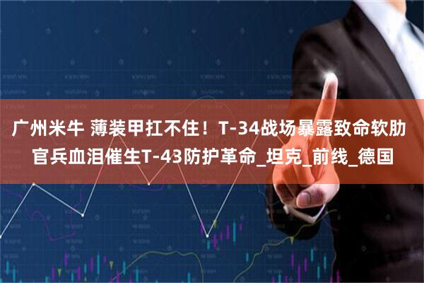 广州米牛 薄装甲扛不住!T-34战场暴露致命软肋 官兵血泪催生T-43防护革命_坦克_前线_德国